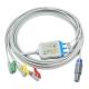 GE Healthcare Vivid Compatible Direct-Connect ECG Cable and leadwires for 3Lead IEC Grabber
