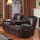 ODM Hotel Leather Power Recliner Sofa , Durable Leather Couch With Electric Recliners