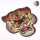 Animal Handmade Embroidered Cloth Patches , Large Tiger Patch With Hot Cut Border