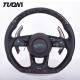 Forged Carbon Fiber Look Car Steering Wheel For Audi RS3 S3 A3 A4 RS4 With Paddles Shifter
