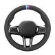 Black Suede Steering Wheel Cover for BMW X1 X2 M Sport 2 Series iX1 iX2 2022 2023 2024