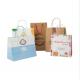 Color Printed Eco friendly kraft paper Carrying Shopping Bags with handles