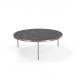 Powder Coated Iron Frame Coffee Table Industrial Style Round Metal Side Table