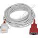SpO2 Patient Extension Adapter Cable 12FT Masima Set 2060 Red PC-12 LNOP Series 20 Pin Connector