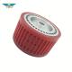 Red Color Suction Wheel 124*70mm For Folding Machine Polyurethane Printing Parts