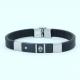 Factory Direct Stainless Steel High Quality Silicone Bracelet Bangle LBI86