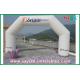 Entrance Gate Arch Designs White Advertising 0.45mm PVC Inflatable Arch , Inflatable Star Finish Line Outdoor