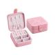 12*12*5.5cm Portable Travel Jewelry Case Debossing Finish With Removable Dividers