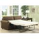 Fabric Brown Sleeper Couch Brown Sectional Sleeper Sofa With Spring Mattress