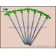 Outdoor camping steel tent pegs with plastic header