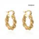 Exaggerated Oversize K Gold Wave Earrings Irregular Stainless Steel Hoop Earrings