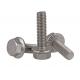 1/4-20x3/4  Serrated Polished Stainless Steel Flange Bolts Metric Thread 30mm 40mm 80mm