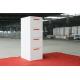 vertical filing cabinet steel material 4 drawer,Powder coating,KD structure,white color
