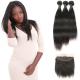 Raw Curly Indian Natural Human Hair Extensions 3 Bundles With Frontal Closure