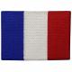 France Embroidery Iron On Flag Patches Washable Custom Cloth Patches