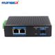 10 / 100 / 1000M 2 Port POE Ethernet Switch , Industrial SFP Media Converter RJ45