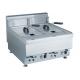 Stainless Steel Cooking Lines , Gas / Electric Deep Fryer Commercial 8L - 10L Per Tank