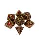 Red Tree Vine Metal Multi -Face Dice Collection Desktop Game Dnd&Rpg&Coc