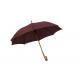 Portable Brown Wooden Handle Umbrella Extra Durable Strong For Heavy Winds