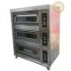 3 Deck Bakery Processing Equipment , 6 Trays Gas Bread Oven