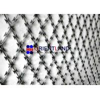 Stainless Steel Razor Wire Fence , Anti Climb Barrier Razor Ribbon Fence