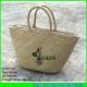 LUDA wholesale natural purse and handbags logo printed seagrass straw handbags