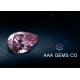 Pear Cut Pink Colored Moissanite Loose Stones Middle Size 5mm x 7mm