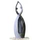 Black / White Color Statue Water Fountains Large Outdoor Water Fountains Fiberglass 