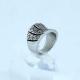 Fashion 316L Stainless Steel Casting Clay CZ Stones Ring LRX315