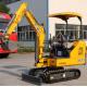 Strong Power Crawler Hydraulic Excavator 1.5 Tons Digger AC Driving Cab