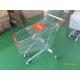 100L Grocery Shopping Carts Anti UV Handle Cap With Swivel Casters