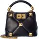 Twist Lock Valentino Roman Stud Luxury Brand Handbags Leather Lining