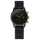 IP black plating stainless steel back water resistant 3atm with mesh strap