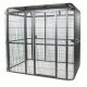 outdoor welded mesh parrot/birds aviary house black powder coated big aviary cage for sale
