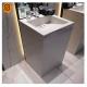 White Carrara Marble Pedestal Washbasin Waterproof For Bathroom