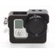 Black Aluminum Alloy Protector Rugged Cage Protective Case For GoPro Hero 3 3+ With UV Lens Cover