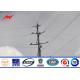 Electricity Metal Utility Poles , Galvanized Steel Pole For Power Transmission Line