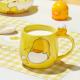 Cartoon yellow duck large capacity home mug creative breakfast oatmeal coffee mugs custom