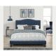 Most Popular bed furniture Blue velvet color Queen size bed Upholstered panel beds for Hotel Bedroom