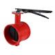 Low Temperature Rubber Coated Disc Grooved End Butterfly Valve with Ductile Iron Body