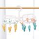 24 Clamps Folding Clothes Hanger Clips Hold Socks Underwear Bra Windproof