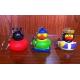 Various Mini Keychains Duck Toy , LED Character Rubber Duck Keychains Ring