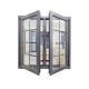 Gray UPVC Double Glass Aluminium Windows Casement PVDF Coated