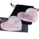 Natural Stone Pink Crystal Gua Sha Tool for Face and Eye Massage in Heart Shape
