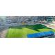 Realistic Look 60mm Height Artificial Soccer Grass Monofilament Structure