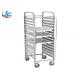 RK Bakeware China Foodservice NSF Custom 800 600 Revent Oven Baking Tray Trolley Food Trolley With Pan Stainless Steel