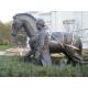 Man with horse Bronze sculptures
