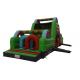 Adventuring Green Bouncy Castle Obstacle Course , Toddler Inflatable Sports Game