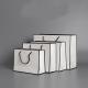 Custom Luxury Clothing Retail Plain Gift Packing Paper Bags Black White Brown