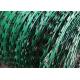 Green 430 Stainless Steel Razor Coil Barbed Wire 450mm High Security